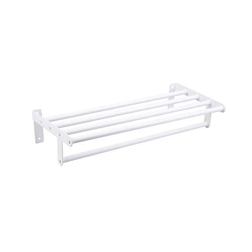 Ibergrif M31024W-Frost, Portasciugamani a muro per Bagno, Mensole Bagno, Bianco, Acciaio