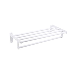Ibergrif M31024W-Frost, Portasciugamani a muro per Bagno, Mensole Bagno, Bianco, Acciaio
