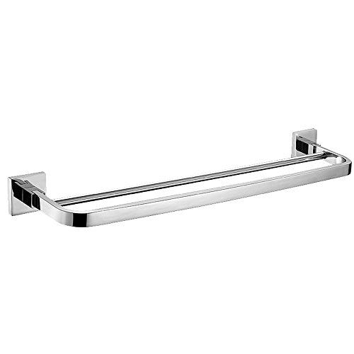 MBYW Portasciugamani Moderno Portasciugamani Elegante per Il Portasciugamani da Bagno a Doppio palo in Acciaio Inox da Bagno Moderno portasciugamani Quadrato Sezione Luce 60 * 12 * 5,4 cm