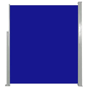 vidaXL Tenda da Sole Laterale Retrattile 160x500 cm Blu Parasole Antivento