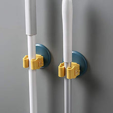 Meiyijia Portascope e Portaspazzole Muro Montato, Robusto Strumento Rack di Stoccaggio Salvaspazio per Cucina, Plastica ABS - 3 Pezzi - Blu
