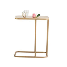 Tavolini da caffè Tavolino da Salotto Moderno A Forma di C Tavolino da Salotto Portatile for Laptop Tavolino da Divano (Color : Gold)