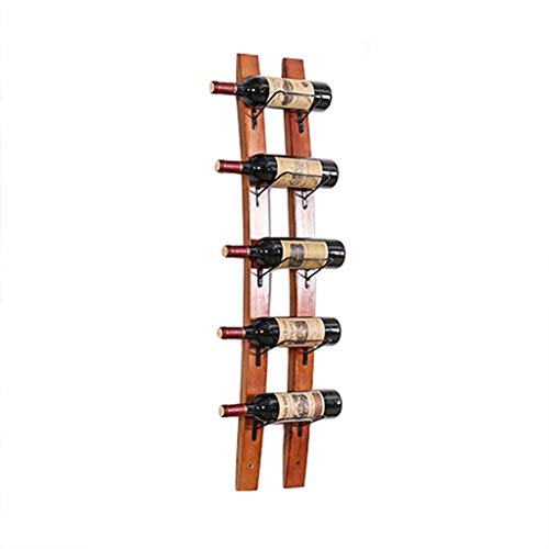 LHQ-HQ Wine Rack Legno a Parete Supporto di Vetro di Vino