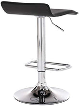 CLP Sgabello Bar Dyn Imbottito in Similpelle I Sedia Bancone Regolabile 60-78 CM I Sgabello Alto Girevole 360°, Colore:Nero