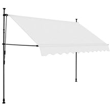 UnfadeMemory Tenda da Sole Resistente all'Acqua, allo Sporco Retrattile Manuale con LED 300 cm Crema