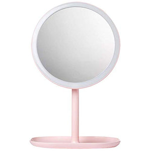 Specchio ingranditore, specchio per il trucco illuminato tricromatico, specchio cosmetico da viaggio, touch screen dimmerabile con ingrandimento 5X Specchio per il trucco da tavolo adatto per il bagn