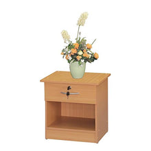 Absolute Deal ADLF007_Beech cassetto in Legno per Camera da Letto con Serratura e Comodino, Holz, Faggio, W40 x D34 x H42 CM