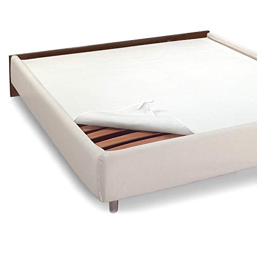 NuvolaNera Coprirete in Feltro di Alta qualità in 3 Misure per Coprire Le doghe del Tuo Letto – Prodotto Italiano – Lacci per Fissare Gli Angoli - Matrimoniale 160x190 cm