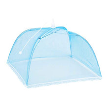 Baoblaze Pieghevole Coperchio Cibo Schermo Tenda Cibo Netto Protector per Picnic All'aperto, Feste, Riutilizzabile Portatile 16x16inch - Blu