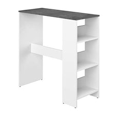 Temahome Tavolo da Bar Gavarnie, Particle Board, Bianco/Grigio (White & Concrete), 94 x 40 x 101 cm