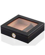 Legno di Cedro Viaggi Cigar Humidor Box con umidificatore igrometro Humidor Cigar Box teca di vetro Humidor Fit 20-30 Sigari