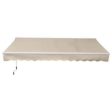 Outsunny Tenda da Sole Avvolgibile a Parete a Braccio Manuale con Manovella per Esterno Tessuto di Poliestere Alluminio 365 × 250cm Beige