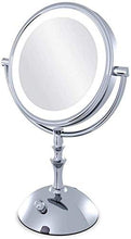 Maidehao, specchio da bagno, specchio ingranditore con luce, specchio illuminato per 10 volte, specchio illuminato, specchio illuminato a doppia rotazione a 360°, specchio per trucco