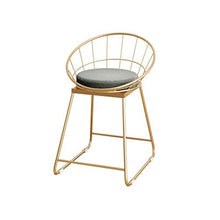 CSQ Sedia Per Camera Da Letto, Sedia Da Bar Rotondo In Metallo Spogliatoio Per La Casa Salone Di Bellezza Sgabello Per Trucco Sedia Da Pranzo Per Caffè Altezza 45/65 / 75CM(Color:B,Size:45CM)