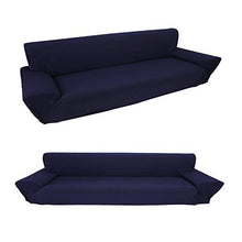 Copridivano A 4 Posti Lounge, Tratto Pieno Fodera Elastico, 7 Colori Solidi Opzione (Colore : Deep Blue)