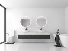 ApeJoy rotondo 60 cm specchio da bagno a LED, specchio antinebbia da bagno con illuminazione, interruttore tocco, bianco luce fredda, risparmio energetico (tondo 60 cm antiappannamento) AJ01s