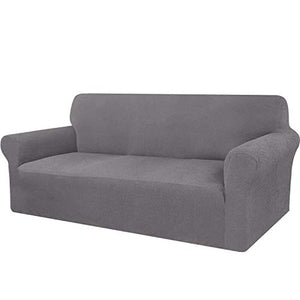 Granbest, copridivano Spesso, Elasticizzato, Elegante, Rivestimento per mobili, Antiscivolo, AntiGraffio, Tessuto Jacquard Spandex (3 posti, Grigio Chiaro)