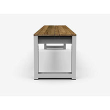 Careser - Panchina da Giardino in Legno di Teak Massiccio, 120 x 45 x 40 cm (L x A x P)
