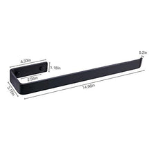 JS Portasciugamani Bagno Parete Porta Asciugamani Acciaio Inossidabile SUS304 Porta Salviette Appendi Cucina 40CM Spazzolato, Nero