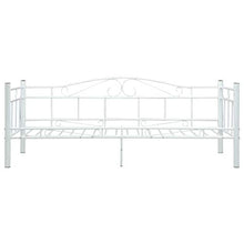 BIGTO - Struttura letto in acciaio per camera da letto, 90 x 200 cm, colore: Bianco