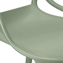 Kartell Masters Stool Sgabello, Tecnopolimero termoplastico Riciclato con Carica Minerale e Trattamento Soft-Touch, Verde(Salvia), H. 75