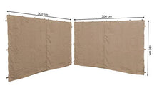 QUICK STAR 2 Pannelli Laterali con Zip 300x195cm per padiglioni 3x3m Parete Laterale Beige RAL 1001