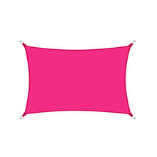 CH-GTJ Tenda A Vela Rettangolare,Antivento Impermeabile Protezione Raggi UV per Giardino Terrazza Campeggio,Rose Red,4X4m