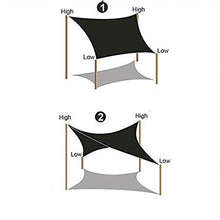 DUCCM Tenda a Vela Parasole 3.6x3.6 Metri Protezione Raggi UV,per Giardino, terrazza, Campeggio