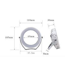 Specchio Trucco LED 3X HD Portatile Rotazione Circolare Morbida con Specchio di Bellezza della Lampada 10,5 x 11 cm Rosa