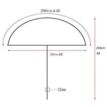 HH- Ombrelloni Ombrellone da Giardino Ø 1,8 M con Ombrellone da Spiaggia E Ombrellone Ombrellone da Esterno con Nappina, Protezione Solare UV50 +