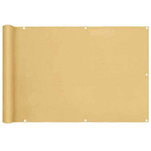 YIFANDU Copertura per Balcone 1.2x9.5m Impermeabile Protezione della Privacy Schermo con Occhielli e Cordoncino per Balcone Giardino Protezione della, Color Crema