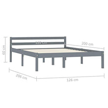 SKM Giroletto Grigio in Legno Massello di Pino 120x200 cm (18.38kg)