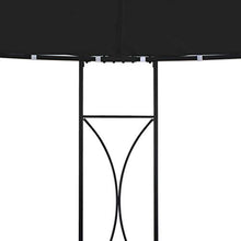 Goliraya Gazebo Padiglione da Giardino Rotondo Tetto Antracite con Struttura in Ferro,Gazebo in Ferro,Padiglione in Ferro 300 x 290 cm