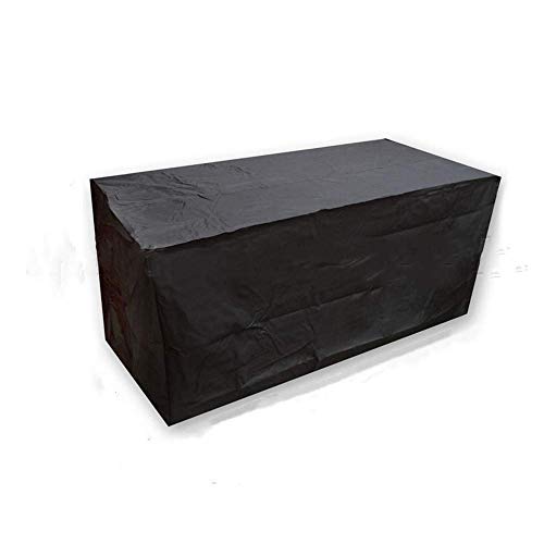 WYZQ Copertura per mobili da Giardino per Esterni, Copertura per Sedile Oxford Traspirante Impermeabile Antivento 210D, Copertura per Tavolo da Giardino Rettangolare Rotonda - Nera (170x94x70cm)