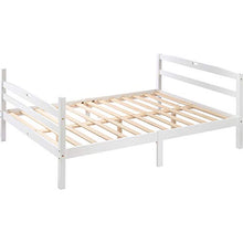 WGYDREAM Letto Struttura Letto Matrimoniale in Legno Massello con Rete A Doghe Base per Rete Solida Bianca per Ampio Spazio di Archiviazione per Adulti, 200x140 Cm