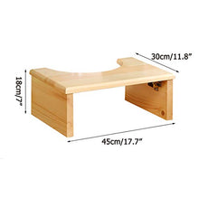 LTINN Sgabello da Toilette Pieghevole in Legno, Sgabello Anti-stitichezza Naturale e Confortevole, Sgabello da Bagno Antiscivolo