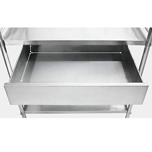 Carrello medico, Acciaio Inossidabile, Piccolo Carrello per Infermieristica chirurgica, Veicoli per Cambio Strumento di Soccorso, carico 100 kg