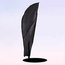 Yardwe Copertura per ombrellone da Giardino Impermeabile Copertura per ombrellone con Cerniera per Esterni 265 x 70 x 1 cm (Tessuto 210d Oxford, Nero)