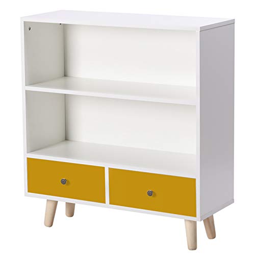 YJIIJY Armadietto da Terra in Legno per Il Bagno Comodino per Medicine Autoportante Mobile & Mobiletto Sottolavandino Armadietto Sottolavabo Scaffale per Il Bagno（ Giallo）