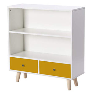 YJIIJY Armadietto da Terra in Legno per Il Bagno Comodino per Medicine Autoportante Mobile & Mobiletto Sottolavandino Armadietto Sottolavabo Scaffale per Il Bagno（ Giallo）