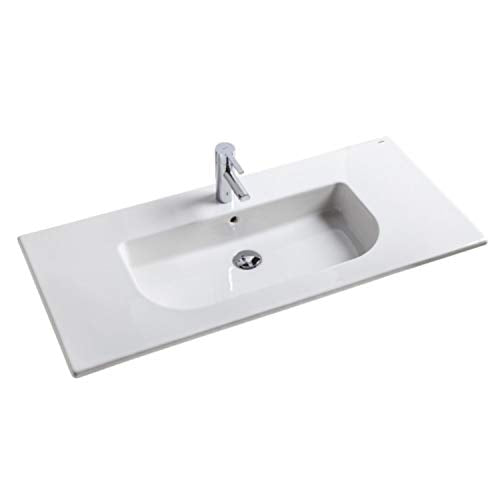 Lavabo su mobile, collezione Mid, 101 x 46 x 14,7 cm, colore bianco (rif. 4006001)