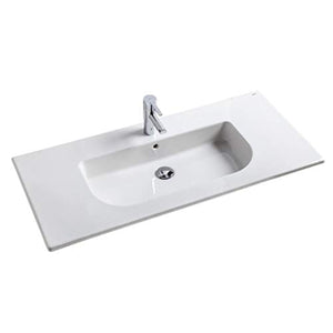 Lavabo su mobile, collezione Mid, 101 x 46 x 14,7 cm, colore bianco (rif. 4006001)