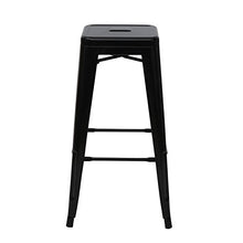 Set 2X sgabelli bistrot Design Industriale HWC-A73 Metallo Verniciato Nero