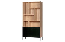 Green Farm - Armadio Chamberledge naturale con porte nere [fsc]