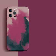 CrazyLemon Custodia per iPhone 11, ultra sottile e morbido silicone liquido pittura a inchiostro pittura ad acquerello design cover protezione completa del corpo con rivestimento in microfibra - 03