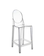 Kartell One More Sgabello, Policarbonato Trasparente o colorato in Massa, Cristallo, H. 65