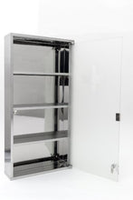 Armadietto per medicinali in acciaio INOX, dimensioni: 80 x 40 cm, di grandi dimensioni