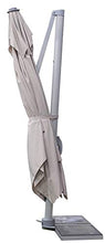 giordano shop Ombrellone da Giardino Decentrato 3x3m in Alluminio Alba Grigio