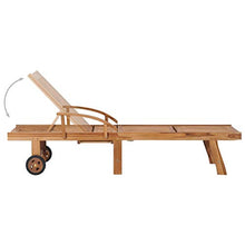 Tidyard 2 pz Lettini Prendisole Reclinabili con Tavolino Pieghevole in Legno Massello di Teak,Lettino da Sole Reclinabile in Legno,Sdraio da Giardino Reclinabile in Legno