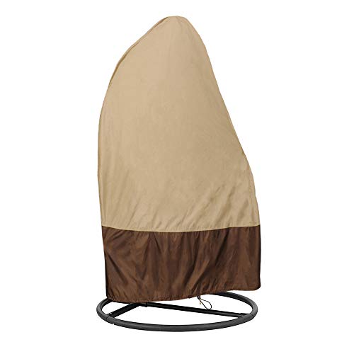 æ— Copertura per sedia da giardino, 210 D, rivestimento impermeabile color argento, per sedia a dondolo con cerniera, 115 cm x 190 cm